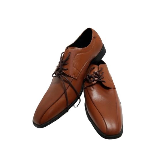 {Alfani} Cognac Brown Dress Oxford Shoes in Sizd 9.5 - Picture 4 of 12